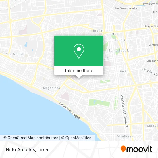 Mapa de Nido Arco Iris