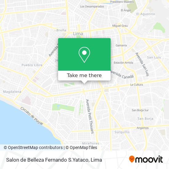 Salon de Belleza Fernando S.Yataco map