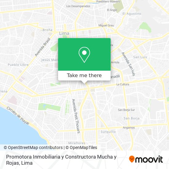 Promotora Inmobiliaria y Constructora Mucha y Rojas map