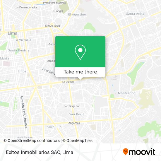 Exitos Inmobiliarios SAC map