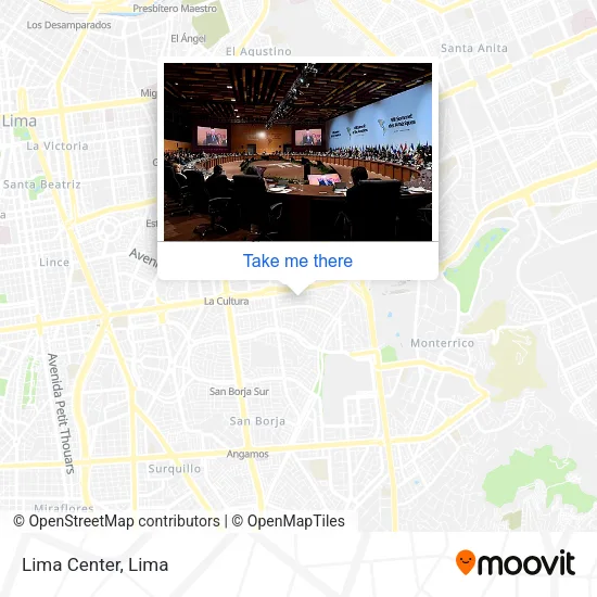 Mapa de Lima Center