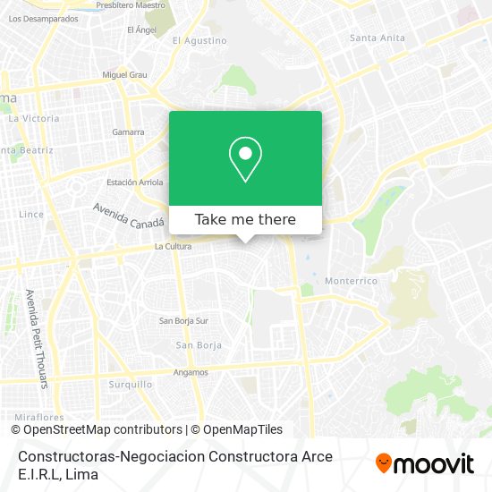 Constructoras-Negociacion Constructora Arce E.I.R.L map
