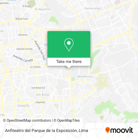 Mapa de Anfiteatro del Parque de la Exposición
