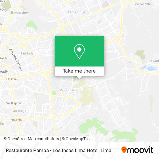 Restaurante Pampa - Los Incas Lima Hotel map