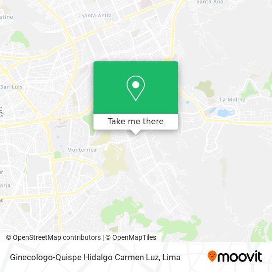 Ginecologo-Quispe Hidalgo Carmen Luz map