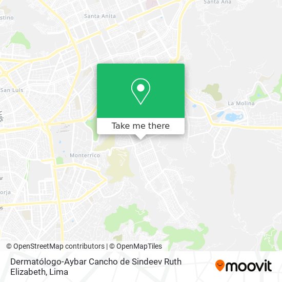 Mapa de Dermatólogo-Aybar Cancho de Sindeev Ruth Elizabeth