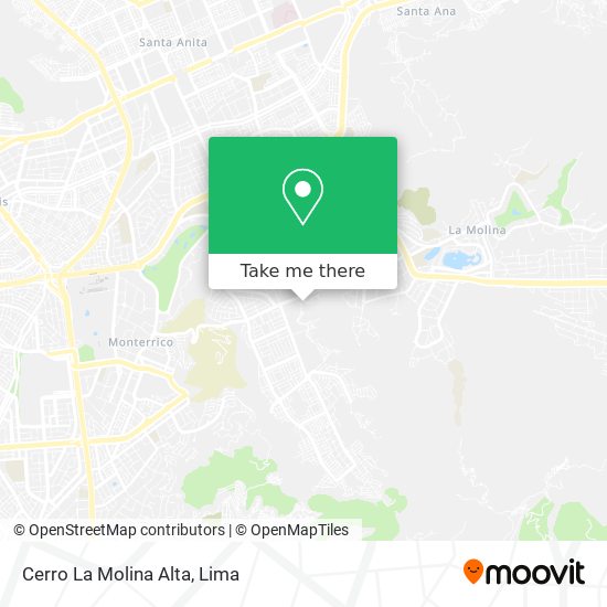 Mapa de Cerro La Molina Alta