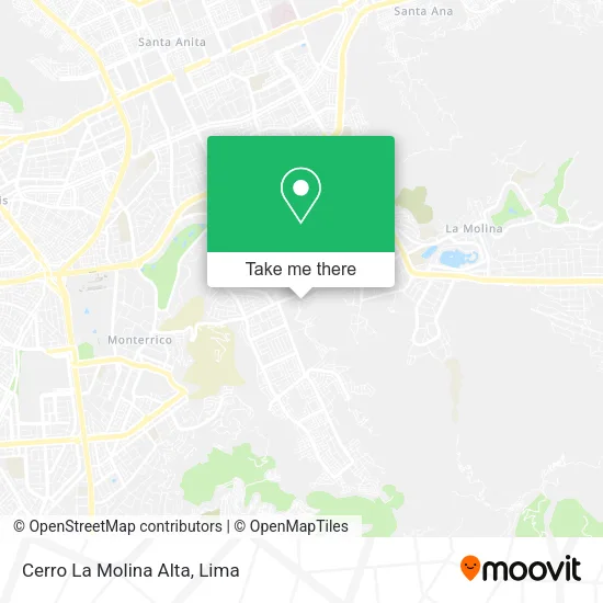 Cerro La Molina Alta map