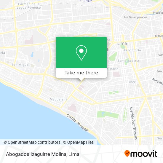 Abogados Izaguirre Molina map