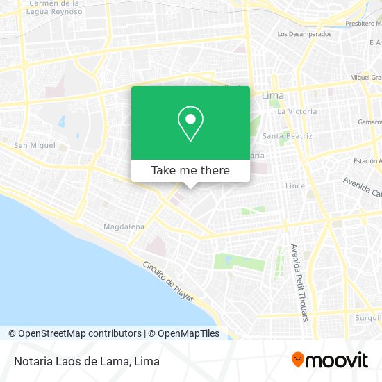 Notaria Laos de Lama map