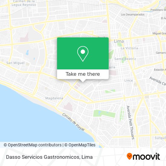 Dasso Servicios Gastronomicos map