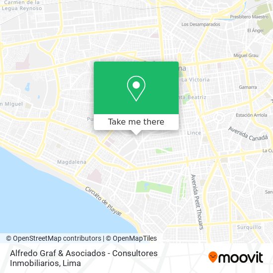 Alfredo Graf & Asociados - Consultores Inmobiliarios map