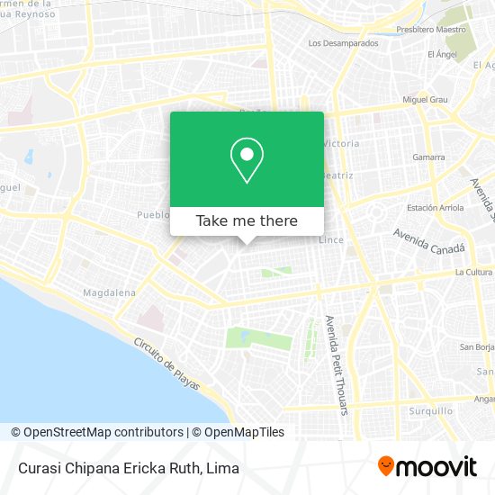 Curasi Chipana Ericka Ruth map