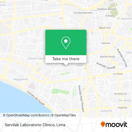 Servilab Laboratorio Clinico map
