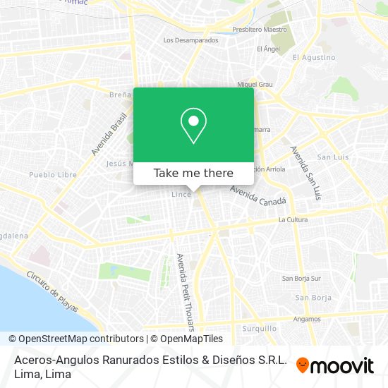 Aceros-Angulos Ranurados Estilos & Diseños S.R.L. Lima map