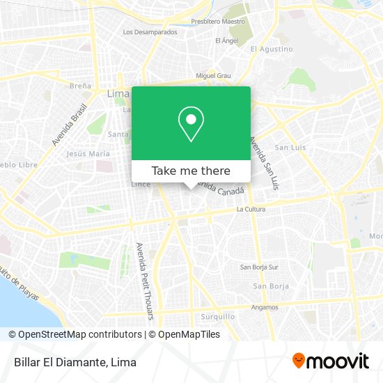 Mapa de Billar El Diamante