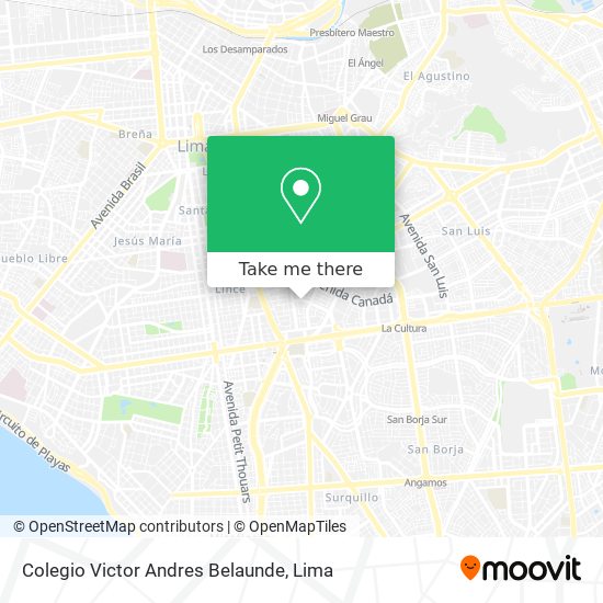 Colegio Victor Andres Belaunde map