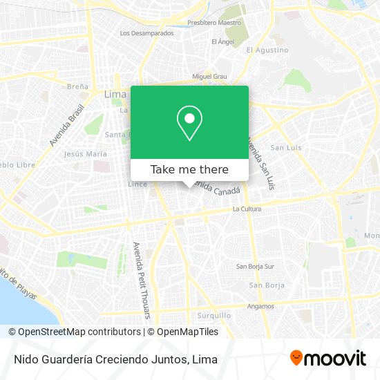 Nido Guardería Creciendo Juntos map