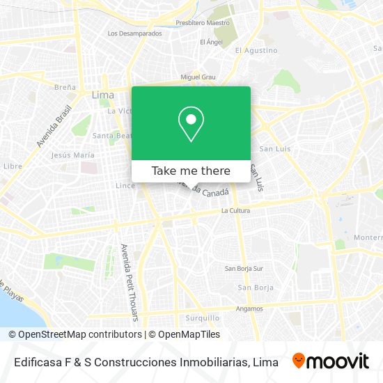 Mapa de Edificasa F & S Construcciones Inmobiliarias