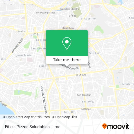Fitzza Pizzas Saludables map