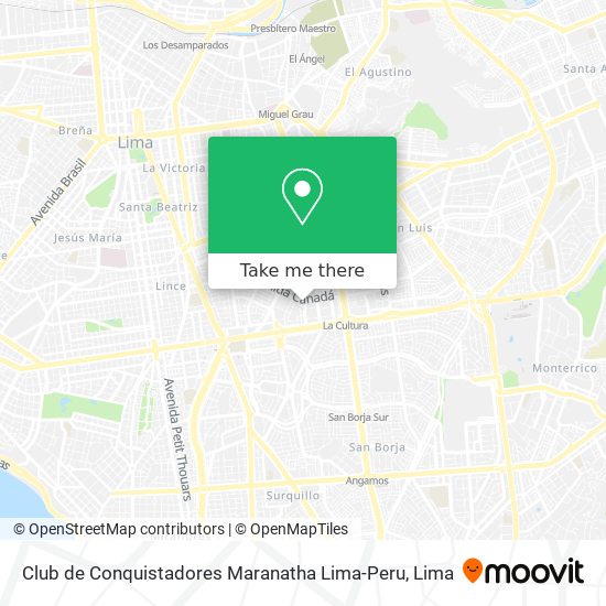 Club de Conquistadores Maranatha Lima-Peru map