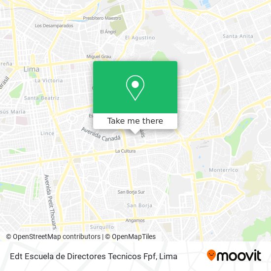 Edt Escuela de Directores Tecnicos Fpf map