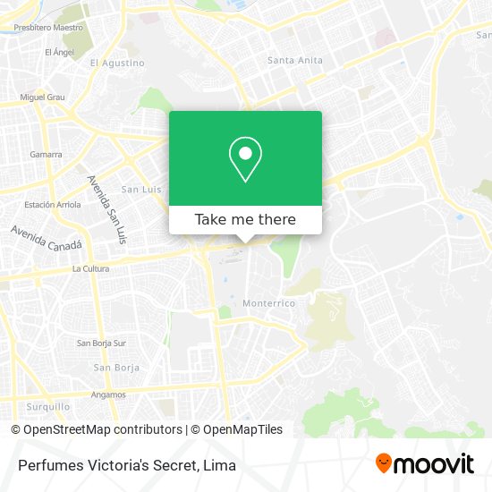 Perfumes Victoria's Secret map