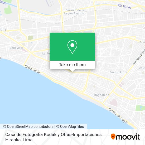 Mapa de Casa de Fotografia Kodak y Otras-Importaciones Hiraoka