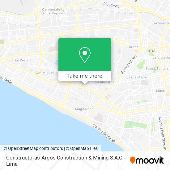 Constructoras-Argos Construction & Mining S.A.C map