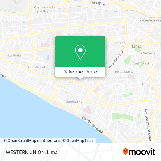 WESTERN UNION map