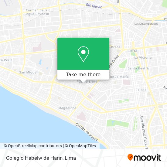 Colegio Habelw de Harin map