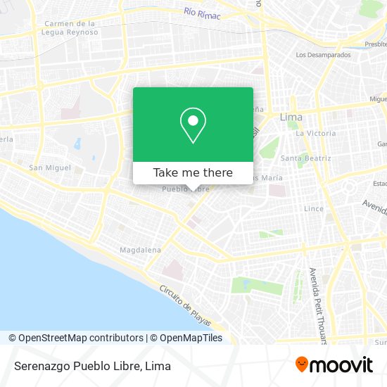 Mapa de Serenazgo Pueblo Libre