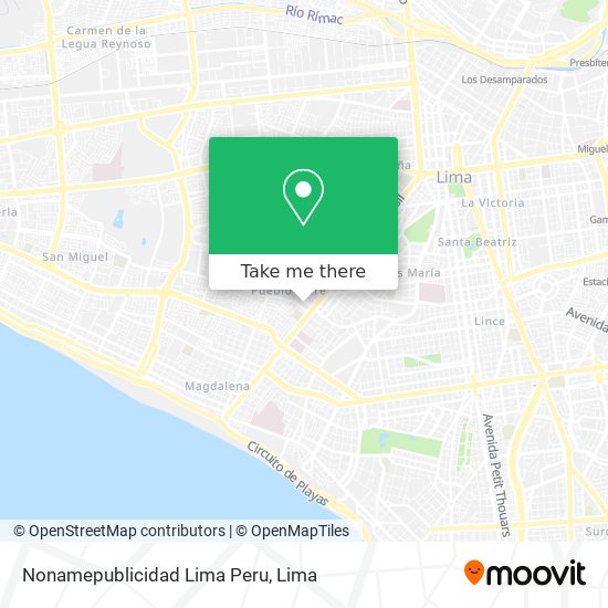 Mapa de Nonamepublicidad Lima Peru