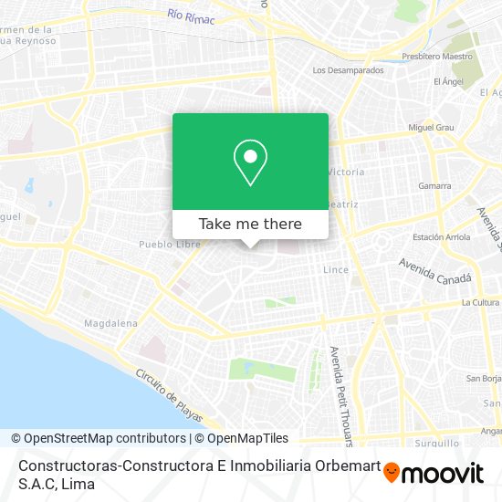Constructoras-Constructora E Inmobiliaria Orbemart S.A.C map