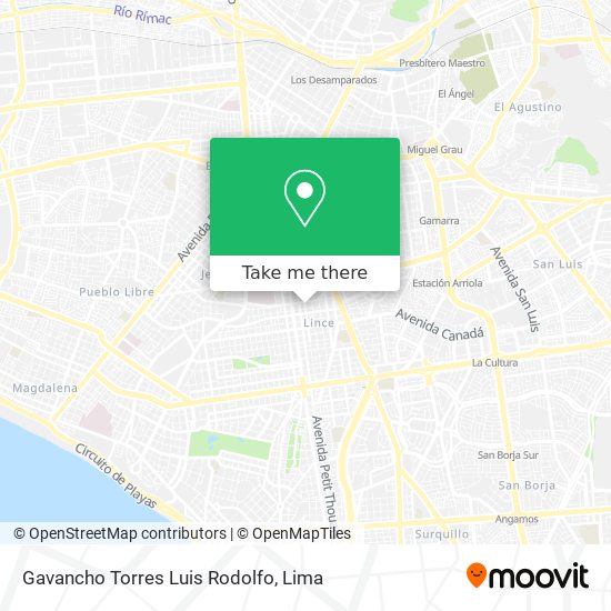 Mapa de Gavancho Torres Luis Rodolfo