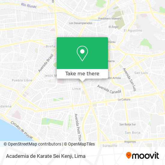 Academia de Karate Sei Kenji map