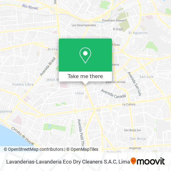 Lavanderias-Lavanderia Eco Dry Cleaners S.A.C map