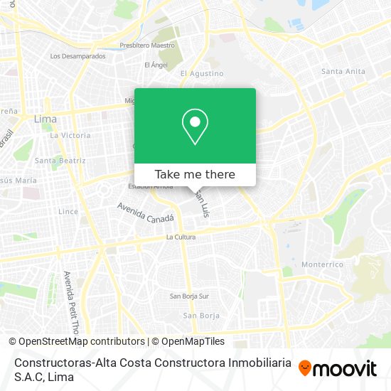 Constructoras-Alta Costa Constructora Inmobiliaria S.A.C map