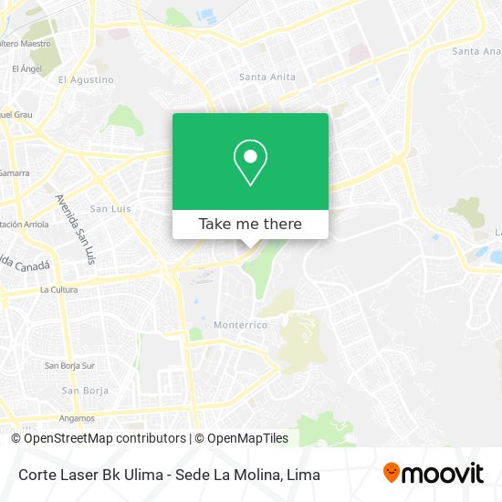 Mapa de Corte Laser Bk Ulima - Sede La Molina