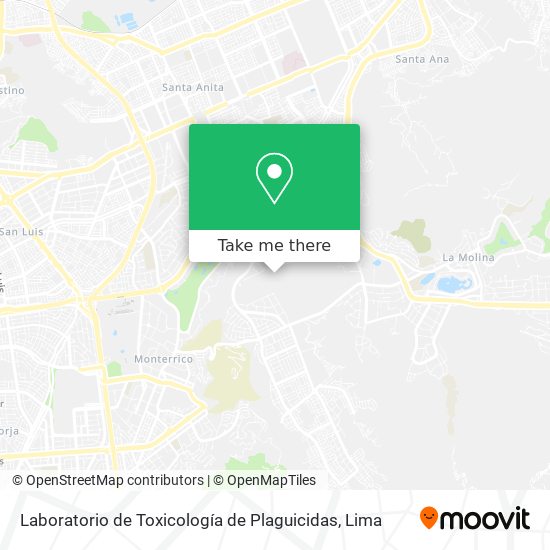 Mapa de Laboratorio de Toxicología de Plaguicidas