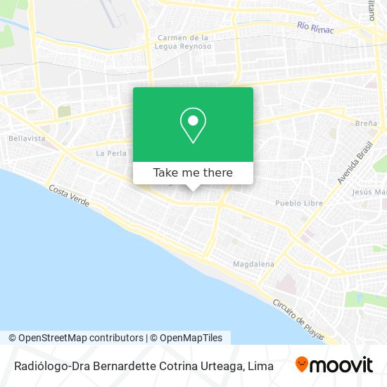 Radiólogo-Dra Bernardette Cotrina Urteaga map