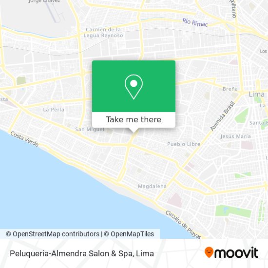 Mapa de Peluqueria-Almendra Salon & Spa