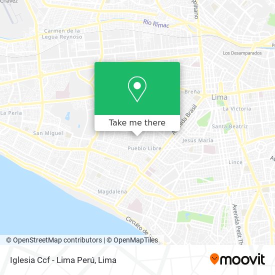 Mapa de Iglesia Ccf - Lima Perú