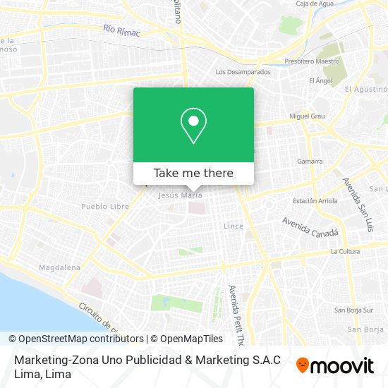 Marketing-Zona Uno Publicidad & Marketing S.A.C Lima map