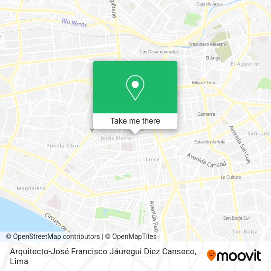 Mapa de Arquitecto-José Francisco Jáuregui Diez Canseco