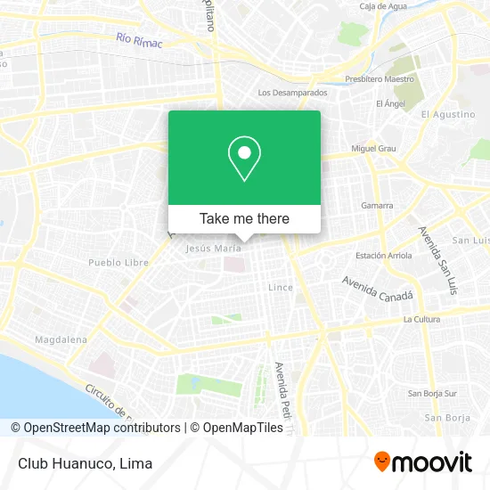 Mapa de Club Huanuco