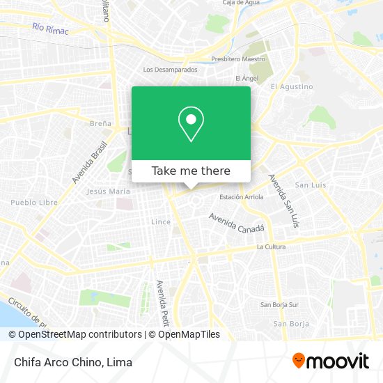Chifa Arco Chino map