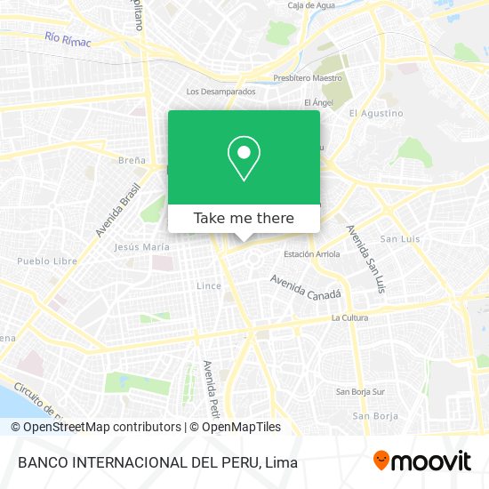 BANCO INTERNACIONAL DEL PERU map