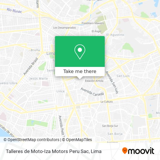 Talleres de Moto-Iza Motors Peru Sac map