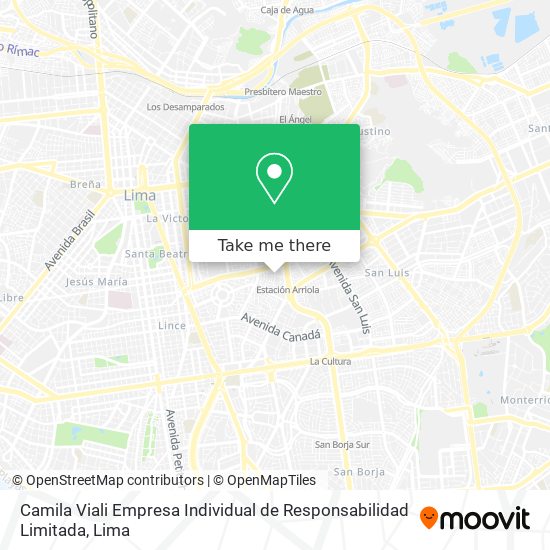 Mapa de Camila Viali Empresa Individual de Responsabilidad Limitada